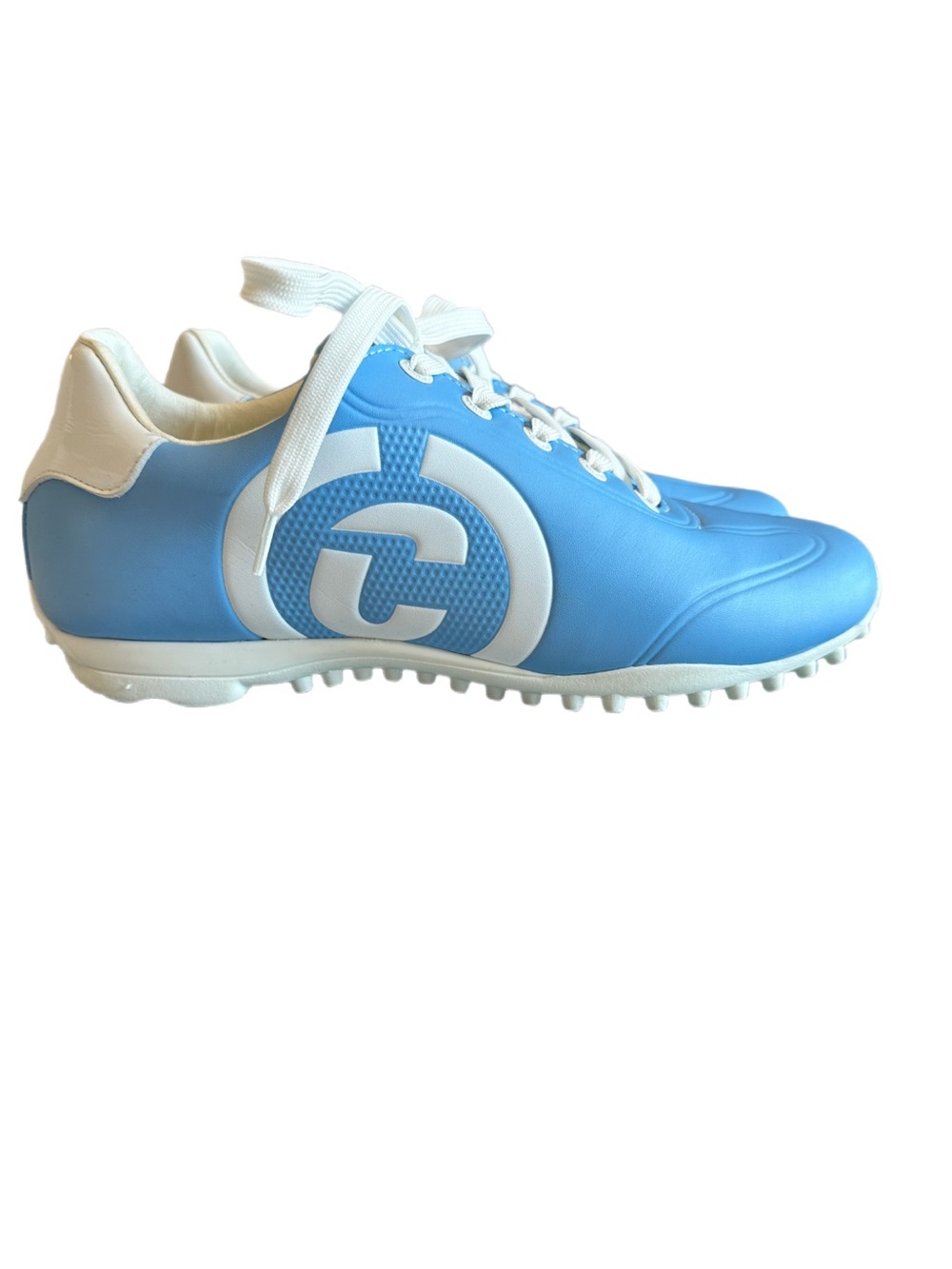 Duca del Cosma Leather Spikeless Golf Shoes Blue White Women’s Size 7.5